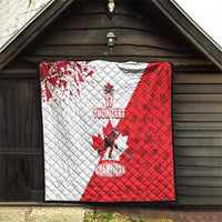 Custom Canada Ice Hockey Champions Forever Quilt Sporty Style