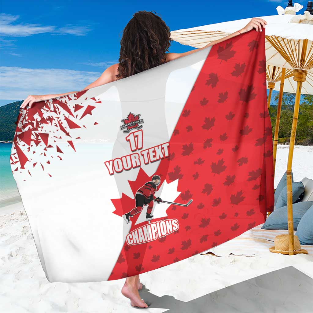 Custom Canada Ice Hockey Champions Forever Sarong Sporty Style