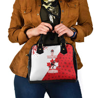Custom Canada Ice Hockey Champions Forever Shoulder Handbag Sporty Style