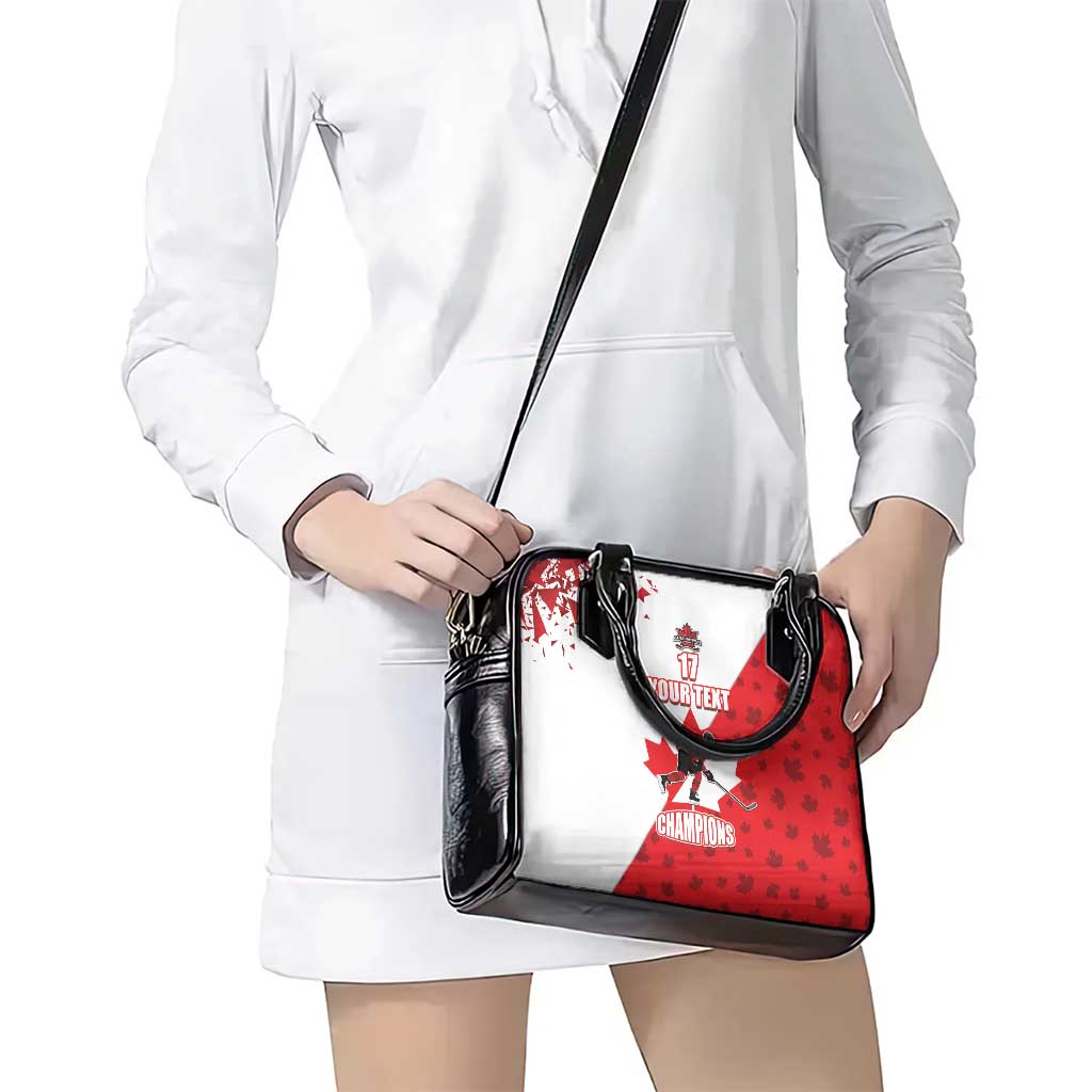 Custom Canada Ice Hockey Champions Forever Shoulder Handbag Sporty Style