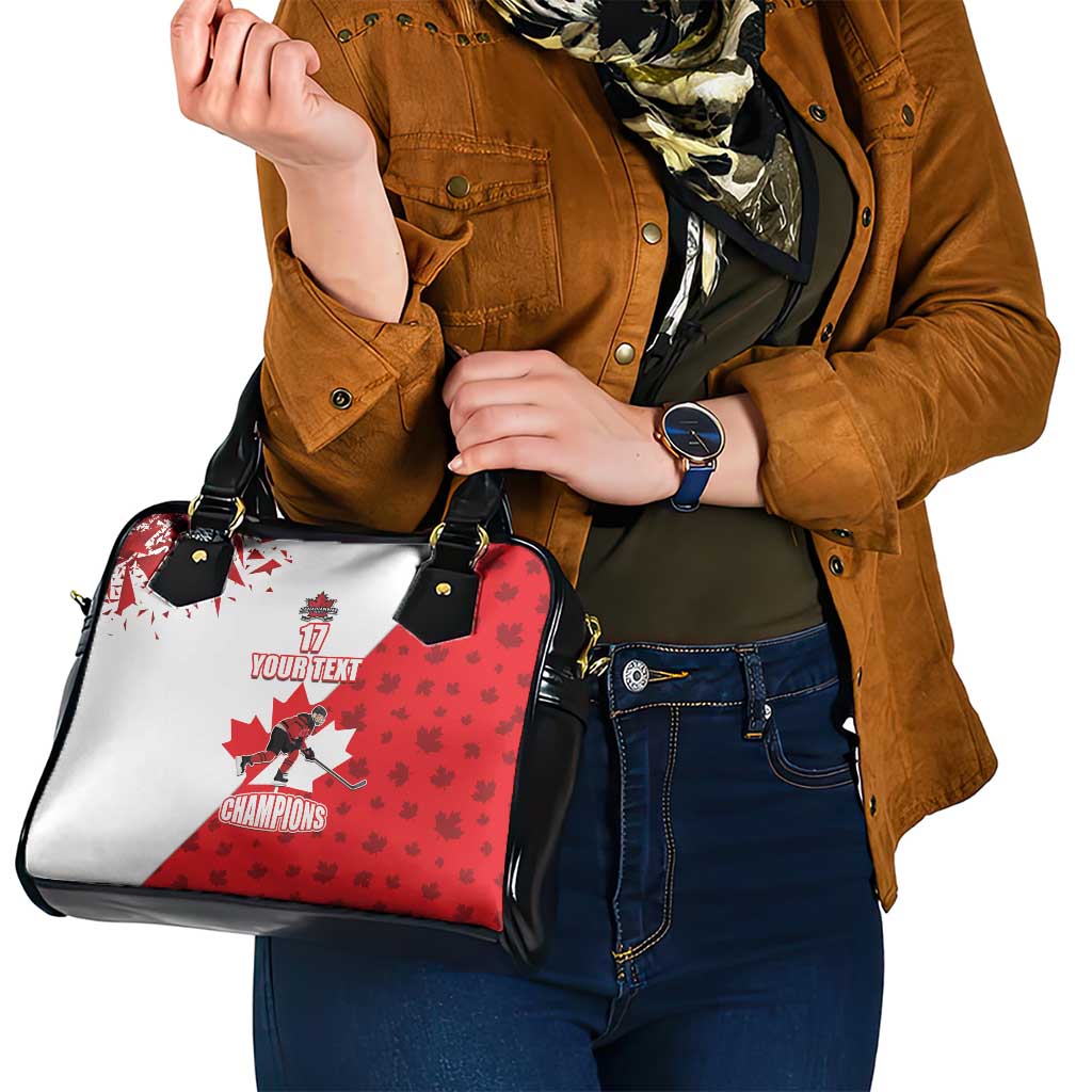 Custom Canada Ice Hockey Champions Forever Shoulder Handbag Sporty Style