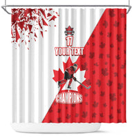 Custom Canada Ice Hockey Champions Forever Shower Curtain Sporty Style