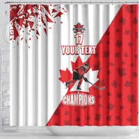 Custom Canada Ice Hockey Champions Forever Shower Curtain Sporty Style