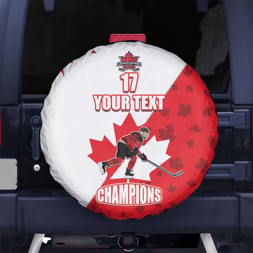 Custom Canada Ice Hockey Champions Forever Spare Tire Cover Sporty Style