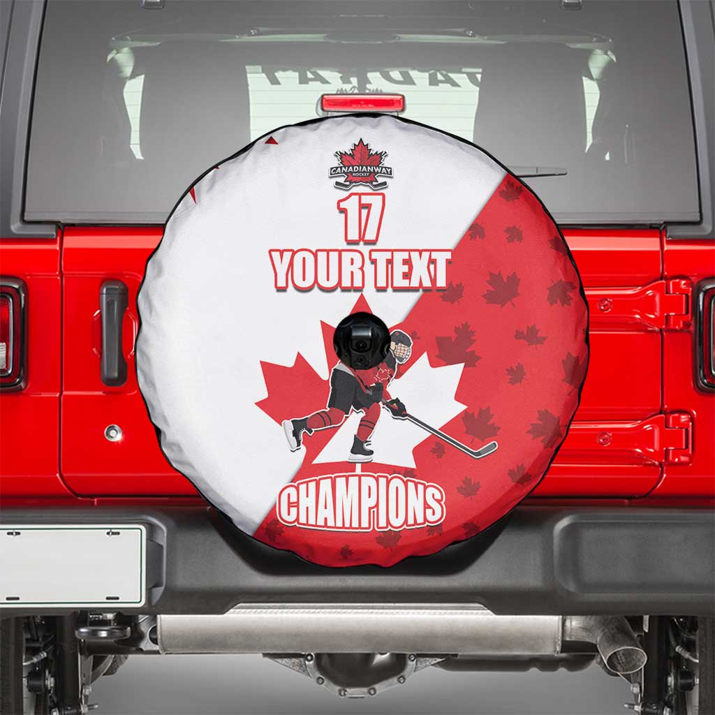 Custom Canada Ice Hockey Champions Forever Spare Tire Cover Sporty Style