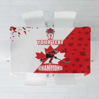 Custom Canada Ice Hockey Champions Forever Tablecloth Sporty Style