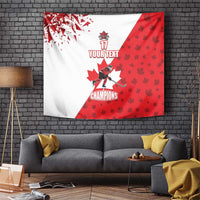 Custom Canada Ice Hockey Champions Forever Tapestry Sporty Style