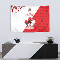 Custom Canada Ice Hockey Champions Forever Tapestry Sporty Style