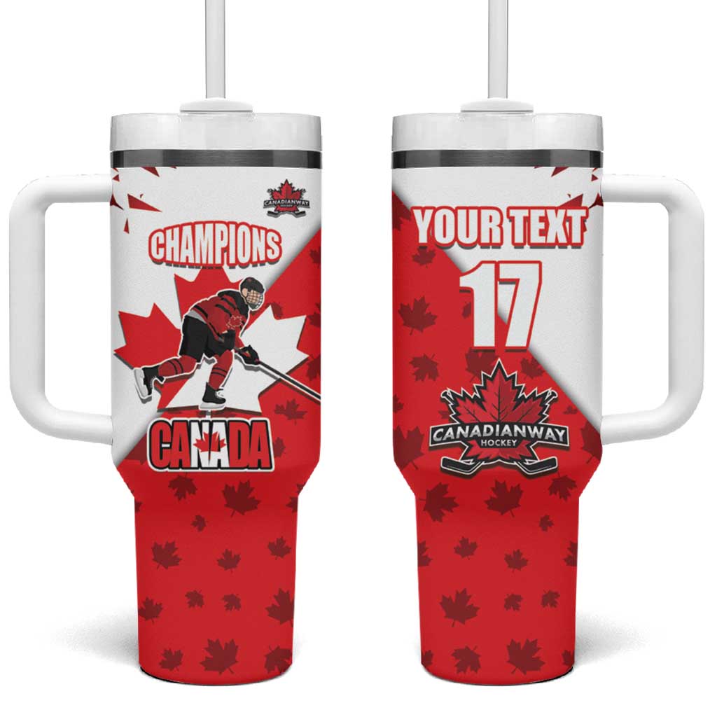 Custom Canada Ice Hockey Champions Forever Tumbler With Handle Sporty Style