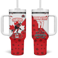 Custom Canada Ice Hockey Champions Forever Tumbler With Handle Sporty Style