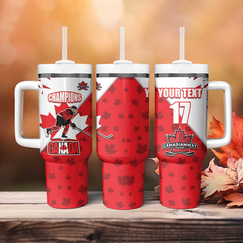 Custom Canada Ice Hockey Champions Forever Tumbler With Handle Sporty Style