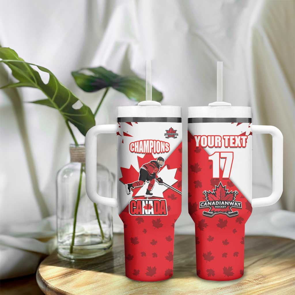 Custom Canada Ice Hockey Champions Forever Tumbler With Handle Sporty Style