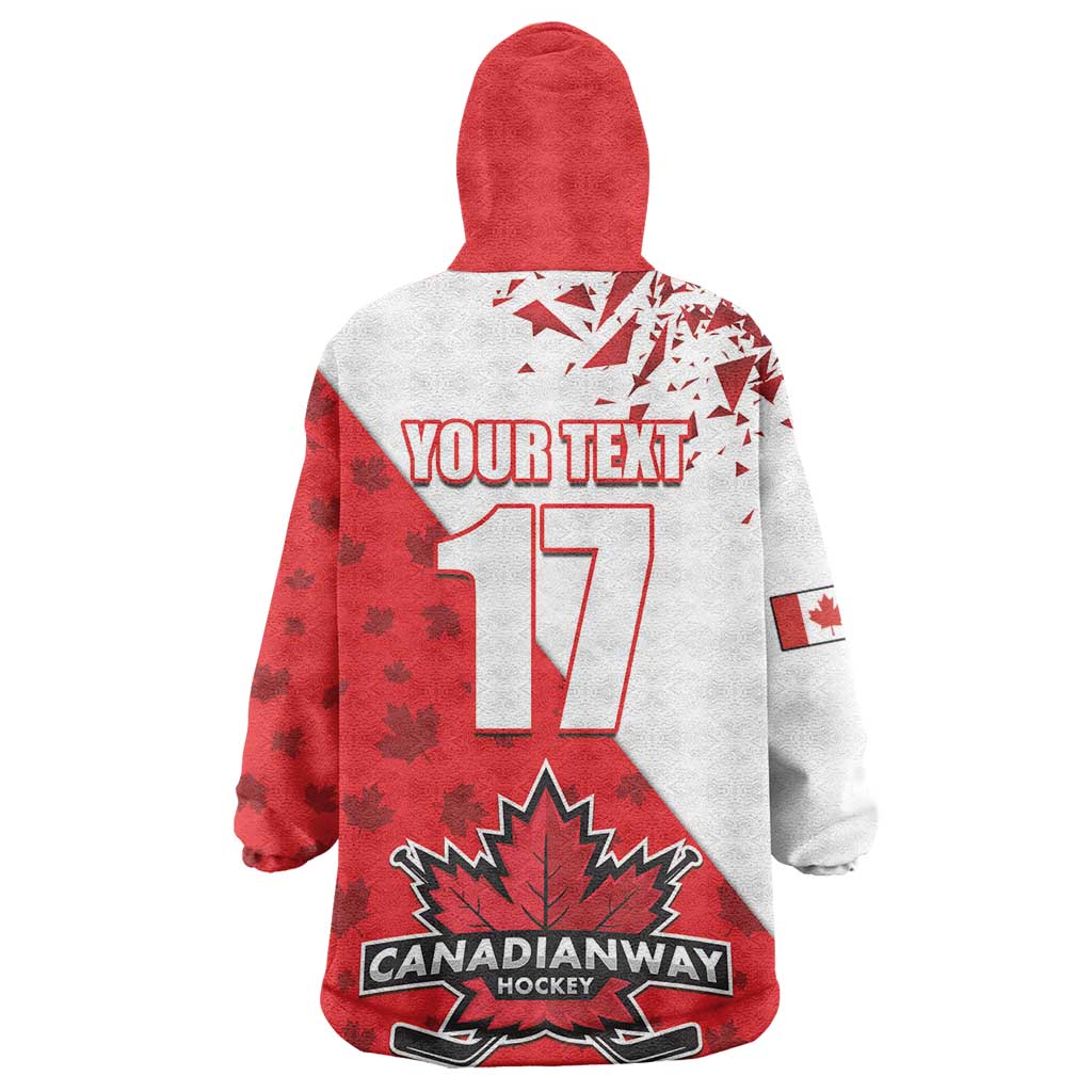 Custom Canada Ice Hockey Champions Forever Wearable Blanket Hoodie Sporty Style