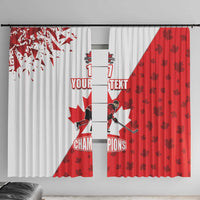 Custom Canada Ice Hockey Champions Forever Window Curtain Sporty Style