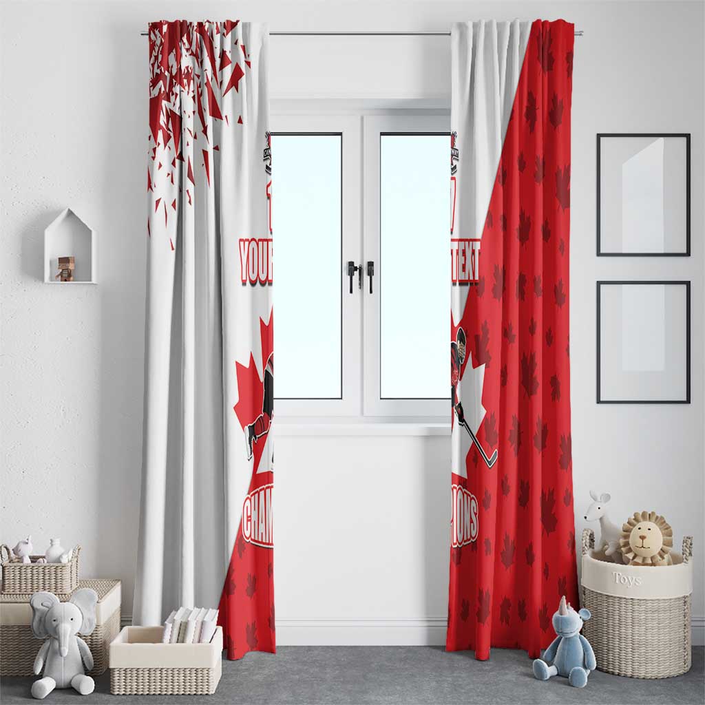 Custom Canada Ice Hockey Champions Forever Window Curtain Sporty Style