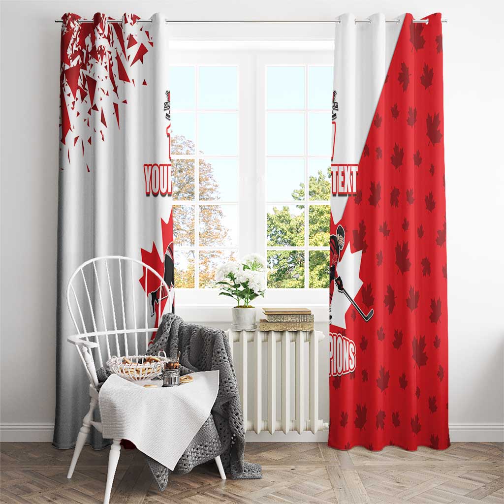 Custom Canada Ice Hockey Champions Forever Window Curtain Sporty Style