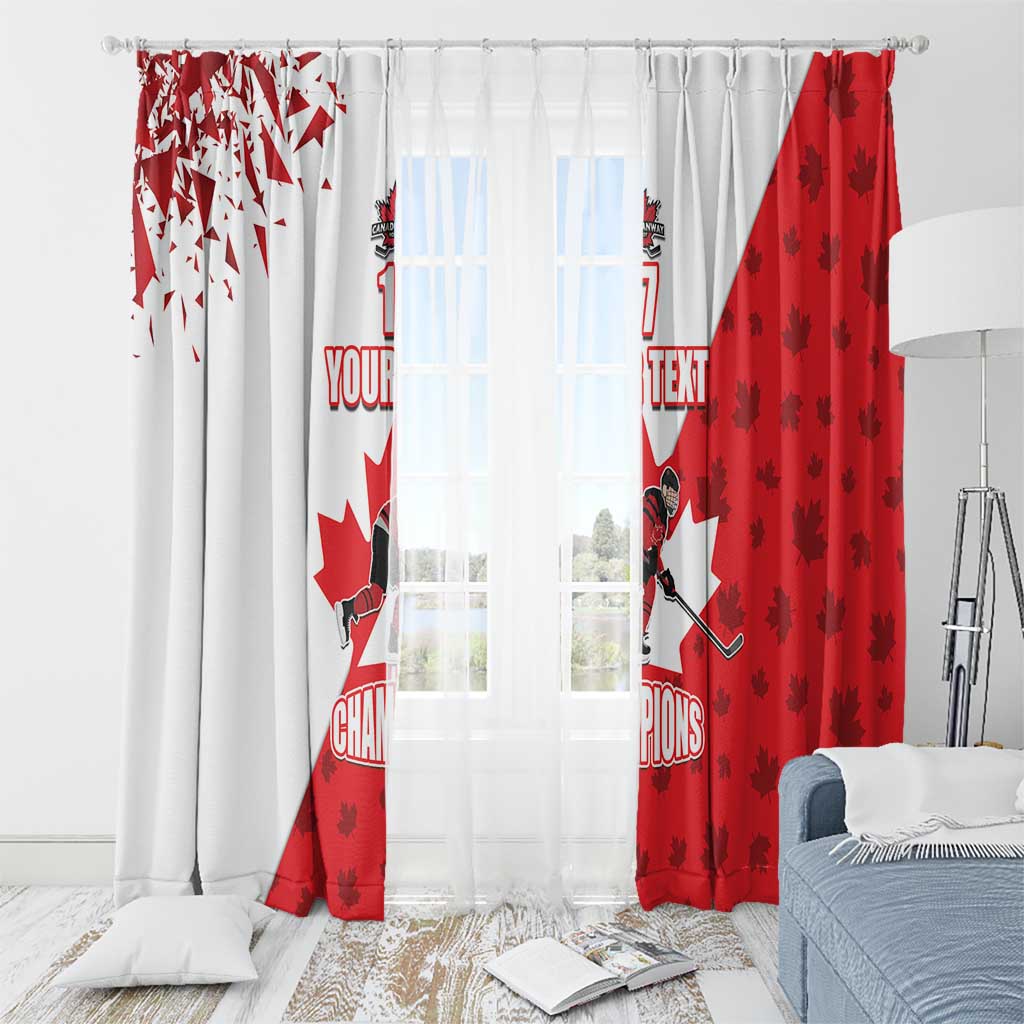 Custom Canada Ice Hockey Champions Forever Window Curtain Sporty Style