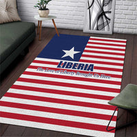 Liberia Flag Style Area Rug The Love of Liberty Brought Us Here