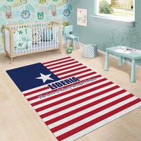 Liberia Flag Style Area Rug The Love of Liberty Brought Us Here
