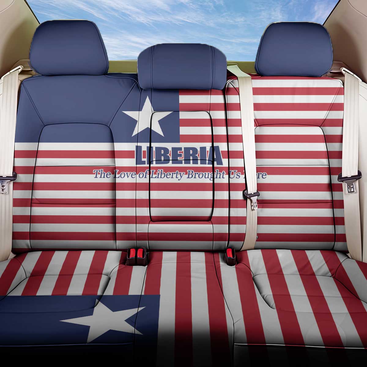 Liberia Flag Style Back Car Seat Cover The Love of Liberty Brought Us Here