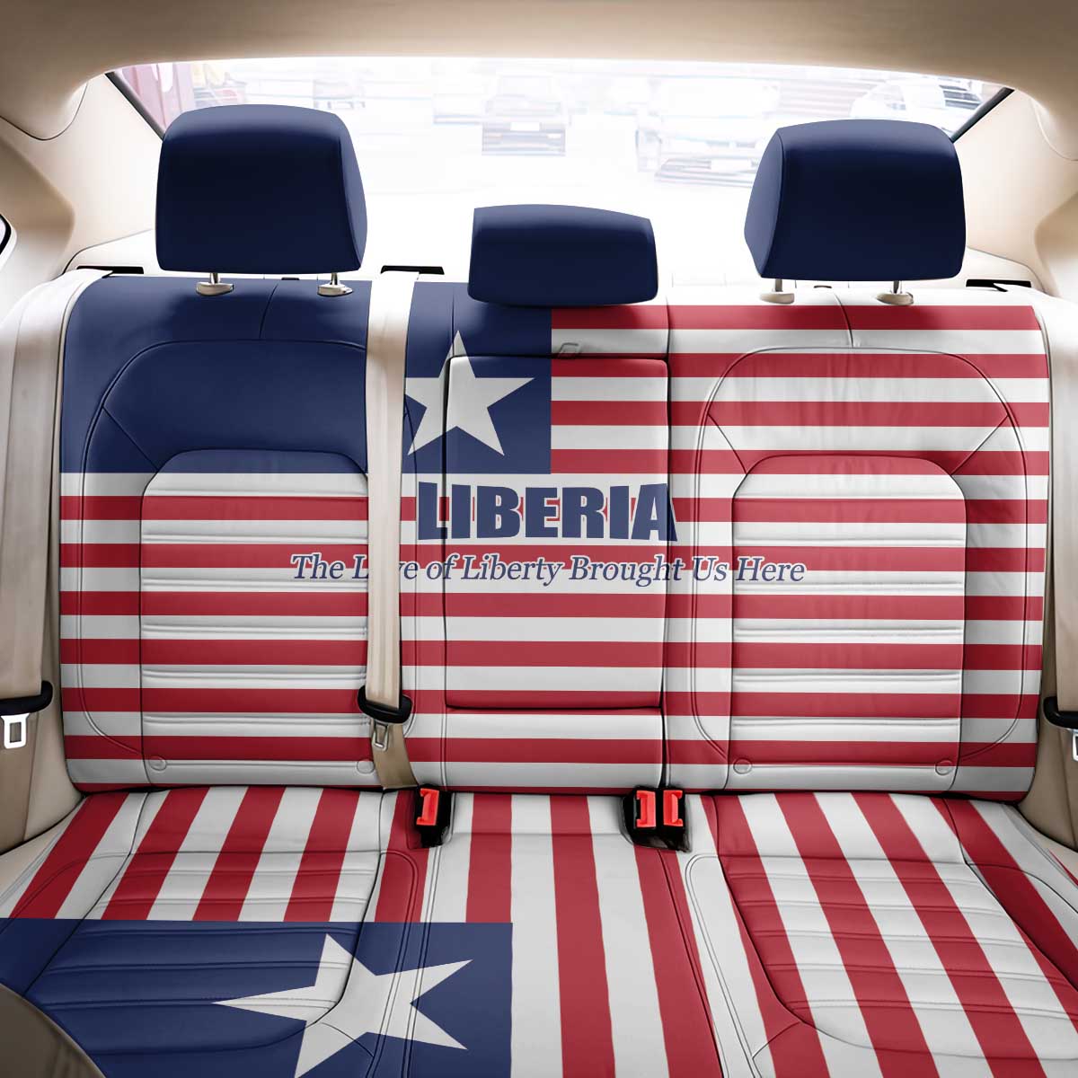 Liberia Flag Style Back Car Seat Cover The Love of Liberty Brought Us Here