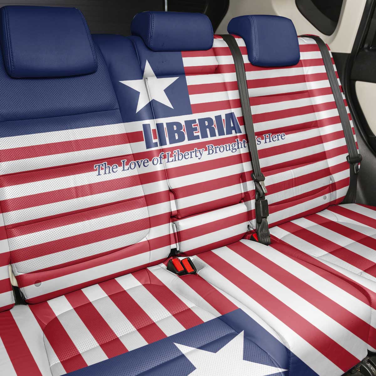Liberia Flag Style Back Car Seat Cover The Love of Liberty Brought Us Here