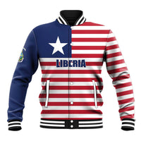Liberia Flag Style Baseball Jacket The Love of Liberty Brought Us Here