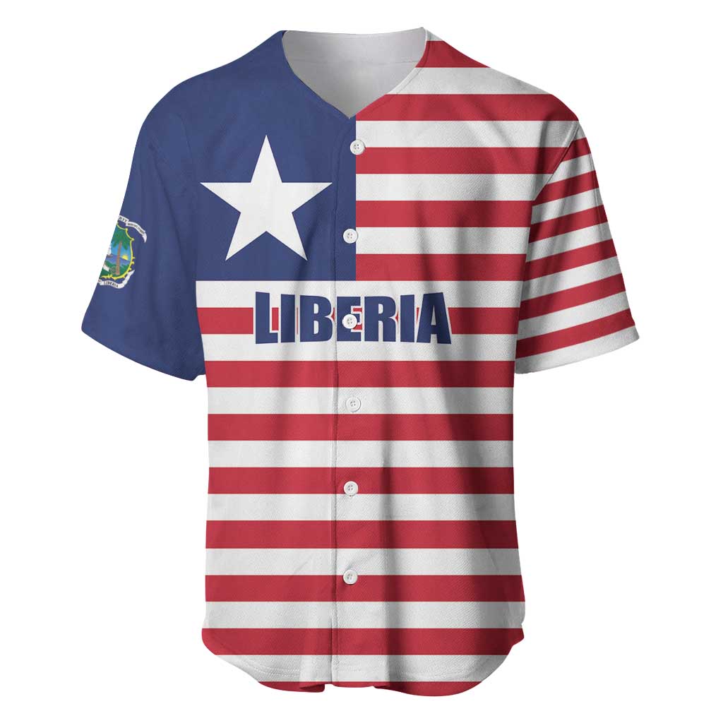 Liberia Flag Style Baseball Jersey The Love of Liberty Brought Us Here