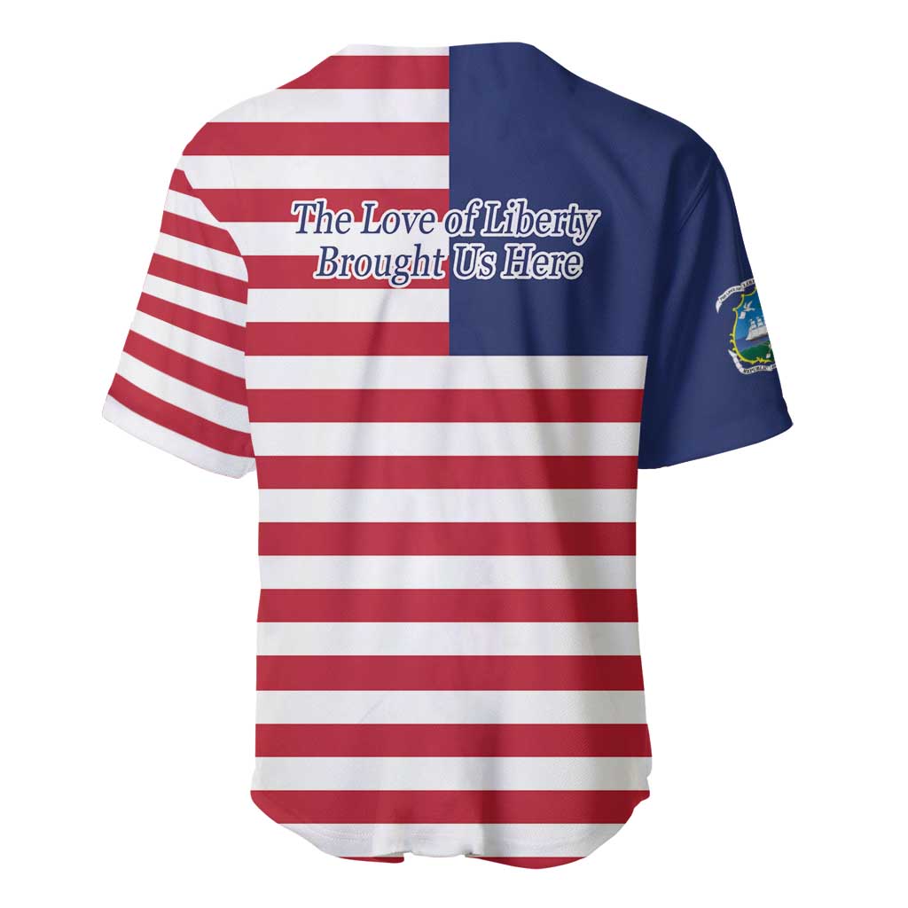 Liberia Flag Style Baseball Jersey The Love of Liberty Brought Us Here