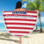 Liberia Flag Style Beach Blanket The Love of Liberty Brought Us Here
