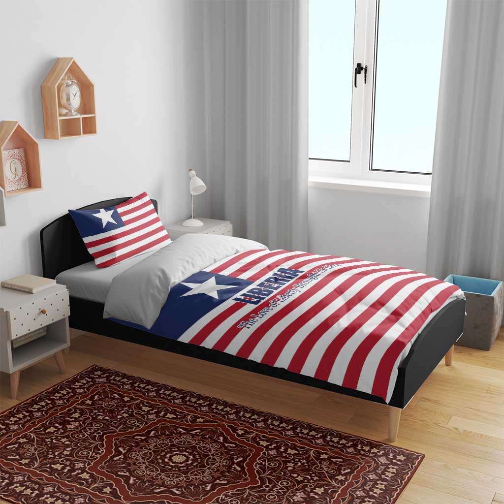 Liberia Flag Style Bedding Set The Love of Liberty Brought Us Here
