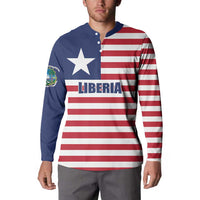 Liberia Flag Style Button Sweatshirt The Love of Liberty Brought Us Here