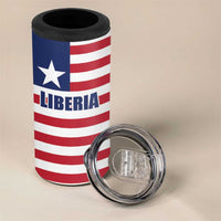 Liberia Flag Style 4 in 1 Can Cooler Tumbler The Love of Liberty Brought Us Here