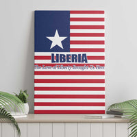 Liberia Flag Style Canvas Wall Art The Love of Liberty Brought Us Here