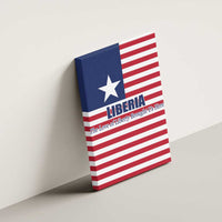Liberia Flag Style Canvas Wall Art The Love of Liberty Brought Us Here