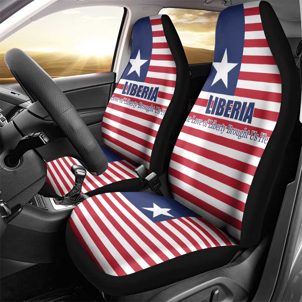 Liberia Flag Style Car Seat Cover The Love of Liberty Brought Us Here