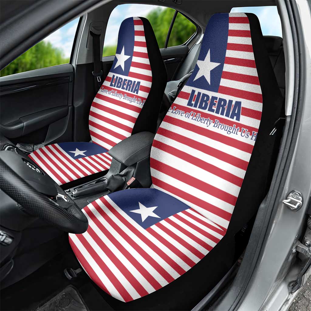 Liberia Flag Style Car Seat Cover The Love of Liberty Brought Us Here