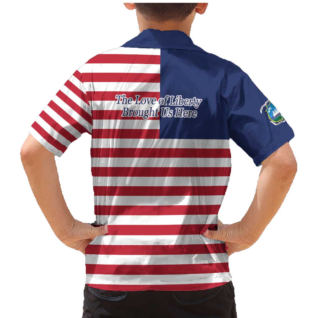 Liberia Flag Style Family Matching Mermaid Dress and Hawaiian Shirt The Love of Liberty Brought Us Here