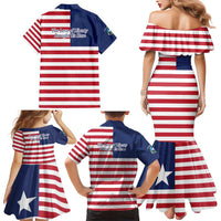 Liberia Flag Style Family Matching Mermaid Dress and Hawaiian Shirt The Love of Liberty Brought Us Here