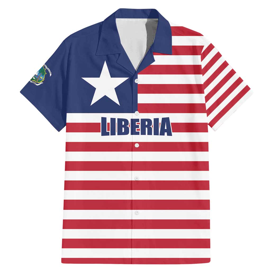 Liberia Flag Style Family Matching Mermaid Dress and Hawaiian Shirt The Love of Liberty Brought Us Here