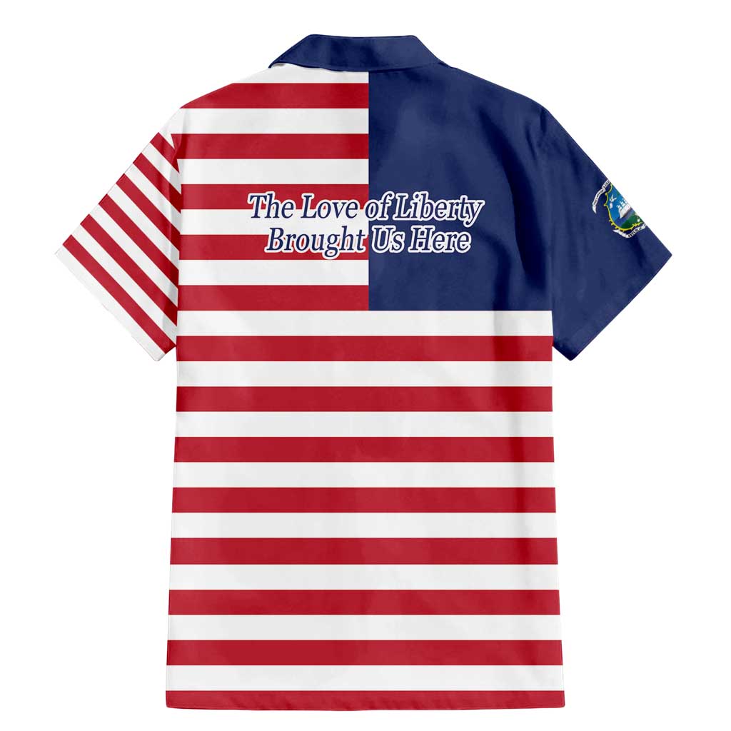 Liberia Flag Style Family Matching Mermaid Dress and Hawaiian Shirt The Love of Liberty Brought Us Here