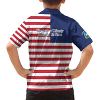 Liberia Flag Style Family Matching Off The Shoulder Long Sleeve Dress and Hawaiian Shirt The Love of Liberty Brought Us Here