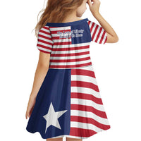 Liberia Flag Style Family Matching Off Shoulder Maxi Dress and Hawaiian Shirt The Love of Liberty Brought Us Here