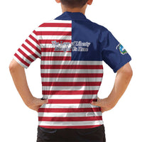 Liberia Flag Style Family Matching Short Sleeve Bodycon Dress and Hawaiian Shirt The Love of Liberty Brought Us Here