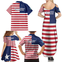 Liberia Flag Style Family Matching Summer Maxi Dress and Hawaiian Shirt The Love of Liberty Brought Us Here
