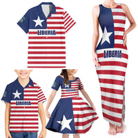 Liberia Flag Style Family Matching Tank Maxi Dress and Hawaiian Shirt The Love of Liberty Brought Us Here