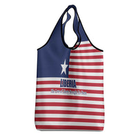 Liberia Flag Style Grocery Bag The Love of Liberty Brought Us Here