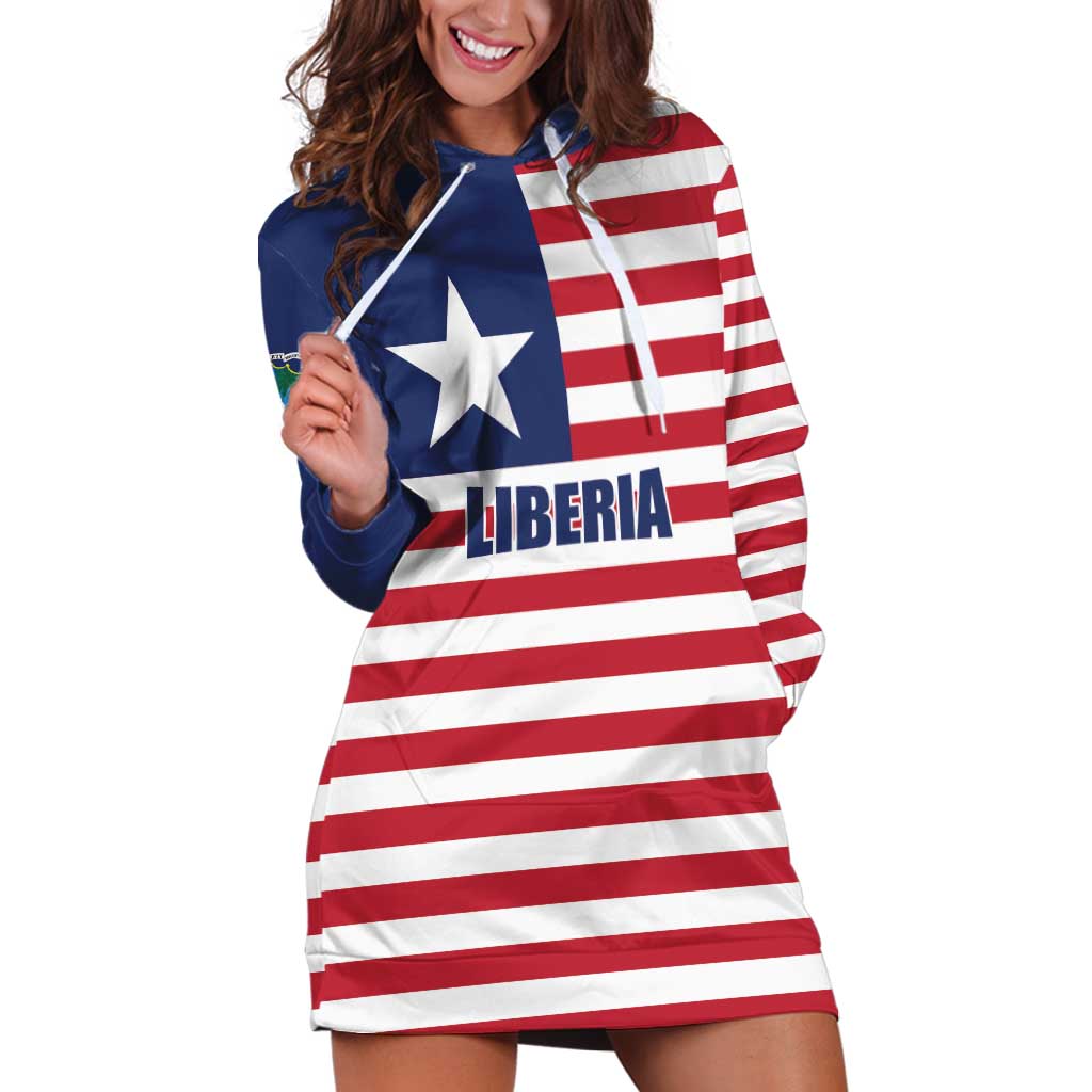 Liberia Flag Style Hoodie Dress The Love of Liberty Brought Us Here