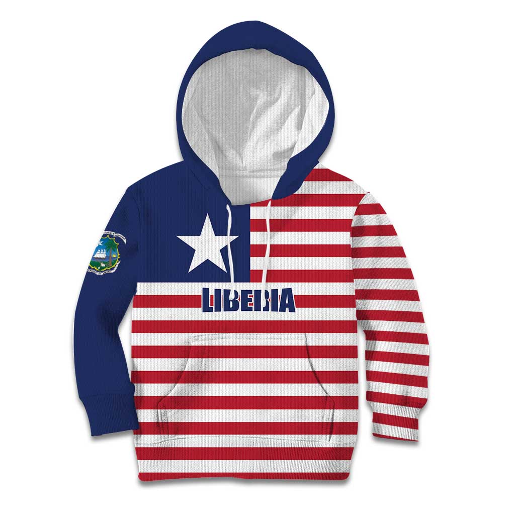 Liberia Flag Style Kid Hoodie The Love of Liberty Brought Us Here
