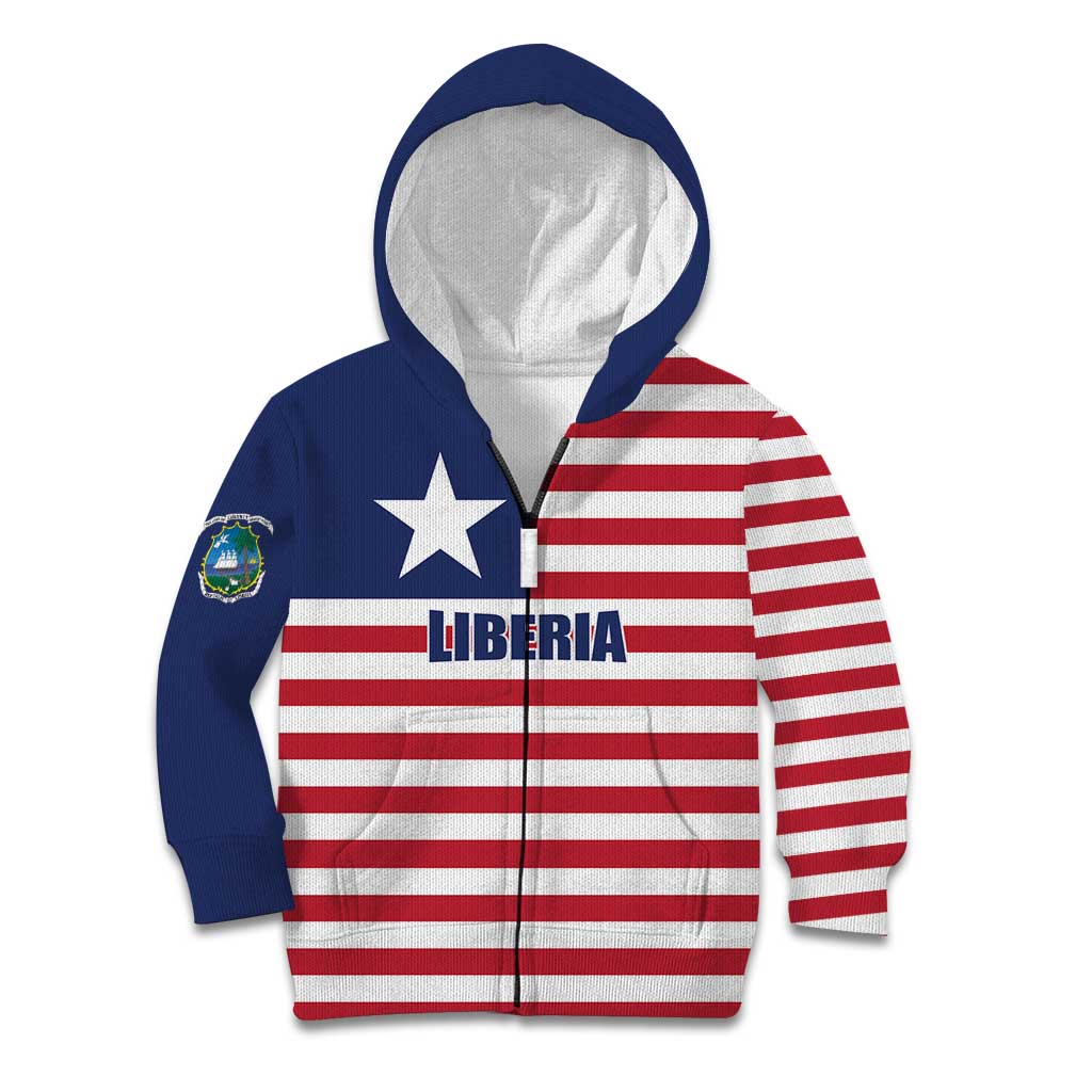 Liberia Flag Style Kid Hoodie The Love of Liberty Brought Us Here